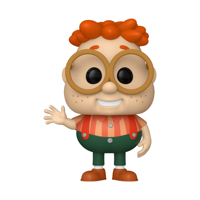 Figurine Funko Pop du personnage de Carl de Jimmy Neutron avec bras levé et sourire