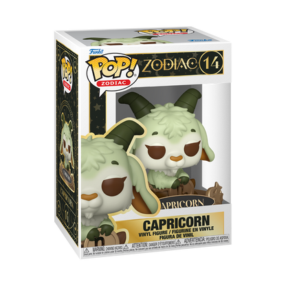 Une figurine Funko POP élaborée pour être à l'image du signe du Zodiaque le Capricorne avec rendu en boîte