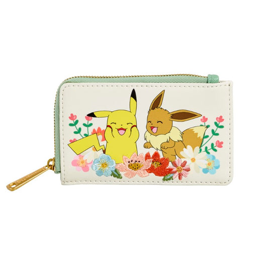 Loungefly - Portefeuille Pokemon Pikachu & Evoli Ambiance Florale