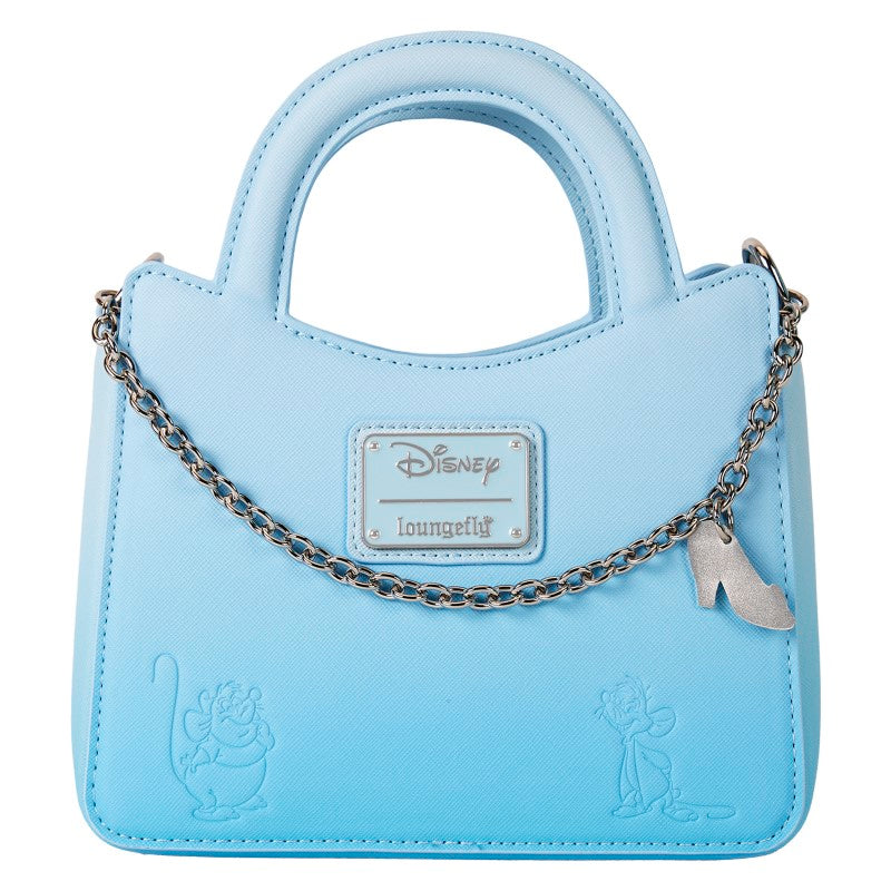 Sac à main Disney Cendrillon bleu face arrière avec les souris Gus et Jack en dessins