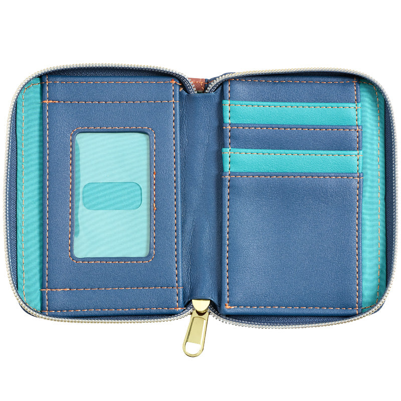 Intérieur du portefeuille Loungefly à l'effigie du Pokemon Salamèche simple de couleur bleu foncé et bleu clair