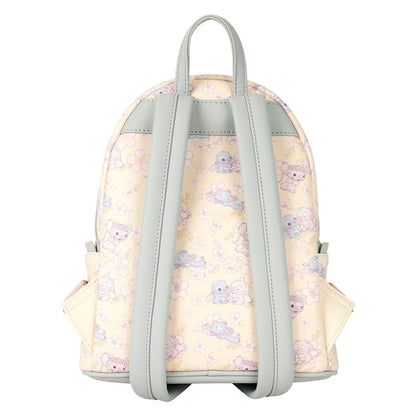 Mini sac à dos Disney Stitch arrière jaune et vert avec fleurs roses