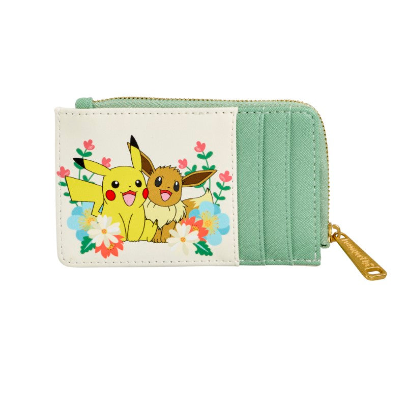 Loungefly - Portefeuille Pokemon Pikachu & Evoli Ambiance Florale