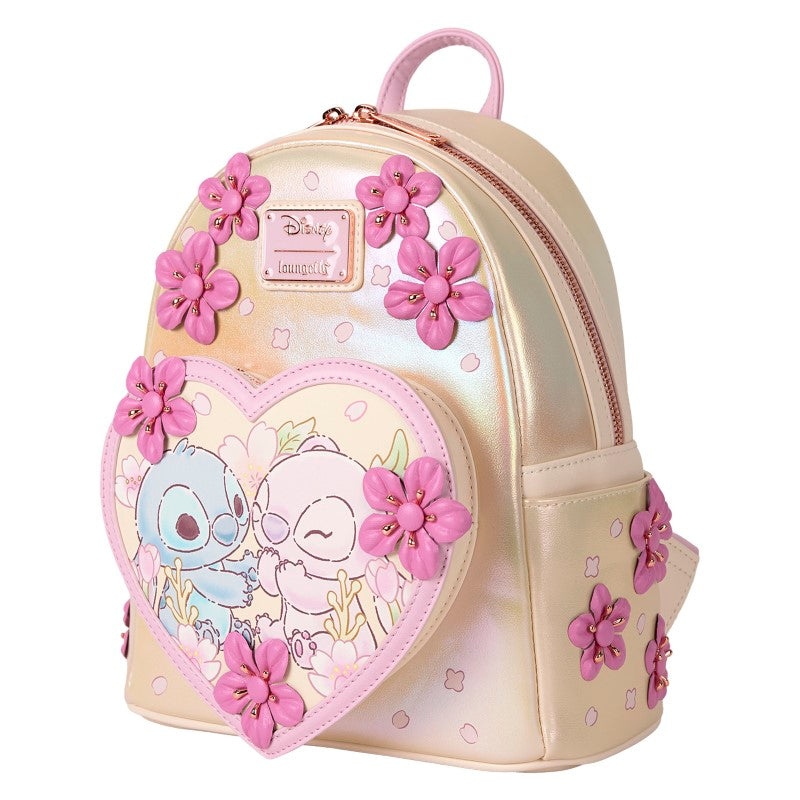 Loungefly - Mini Sac à dos Stitch & Angel Blossom Cute